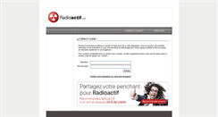 Desktop Screenshot of espaceclient.radioactif.ca
