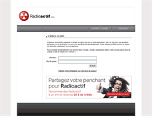 Tablet Screenshot of espaceclient.radioactif.ca